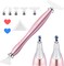 Diamond Art Painting Pen Accessories Tools, Metal Square and Round Tips Ergonomic Diamond Drill Pen Screw In Tip Multi Replacement Pen Heads for DP Cross Stitch - Rose Gold